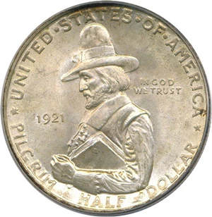 image for: 1921 Pilgrim 50c PCGS/CAC MS66