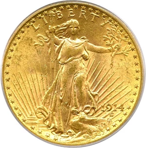 image for: 1914 $20 PCGS MS63