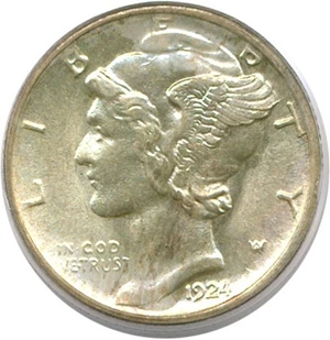 image for: 1924-S 10c PCGS MS64 FB