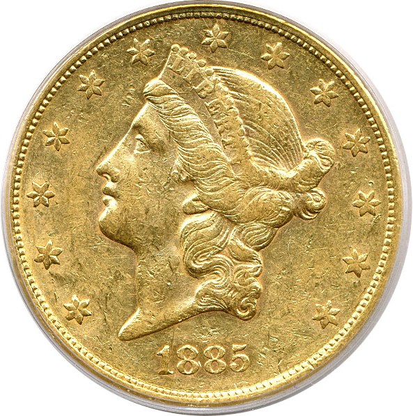 image for: 1885-S $20 PCGS XF45 