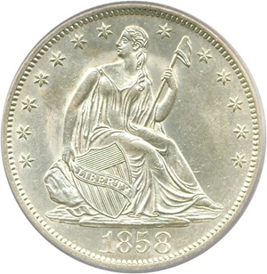image for: 1858-S 50c PCGS MS63