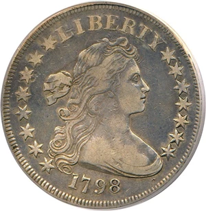 image for: 1798 Small Eagle $1 PCGS VF30 (15 Stars Obverse)