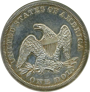 image for: 1860 $1 ANACS Proof Net-55 (Cleaned)