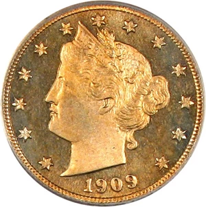 image for: 1909 5c PCGS Proof 65