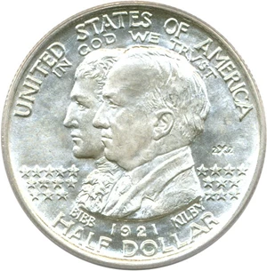 image for: 1921 Alabama 2x2 50c PCGS/CAC MS64