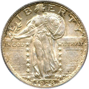 image for: 1928 25c PCGS/CAC MS64 FH