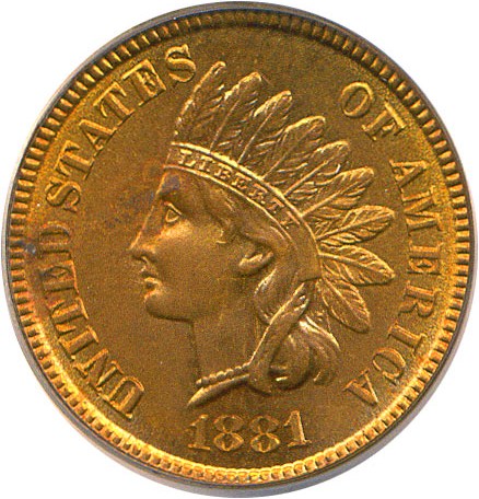 image for: 1881 1c PCGS MS65 RD