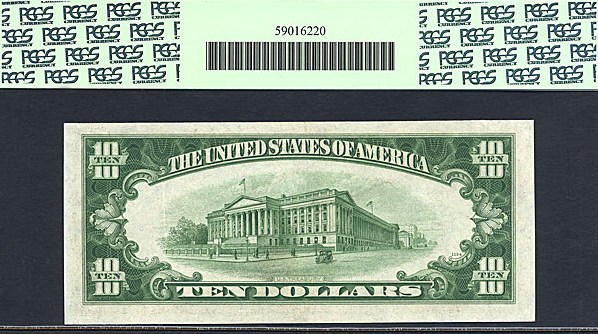 image for: 1934A * Star * $10 PCGS AU55 (Fr.1702)