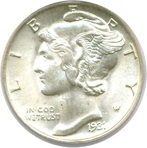 image for: 1931-S 10c PCGS MS65