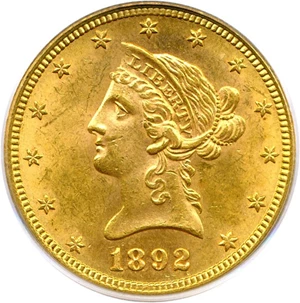 image for: 1892-S $10 PCGS MS63