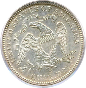 image for: 1878-S 25c PCGS/CAC MS64