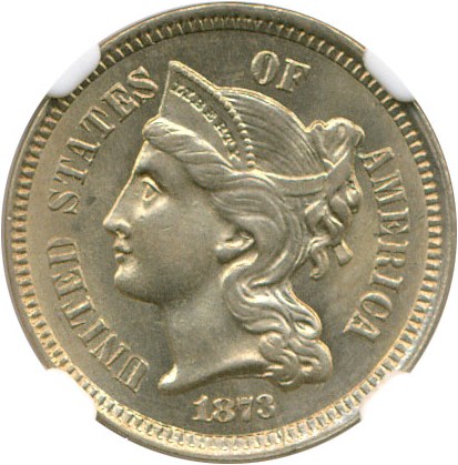 image for: 1873 3CN NGC MS64 (Open 3)