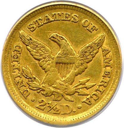 image for: 1851-D $2 1/2 PCGS VF30
