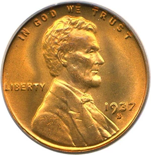 image for: 1937-S 1c PCGS MS67 RD