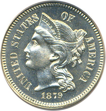 image for: 1879 3cN PCGS/CAC Proof 66 Cameo