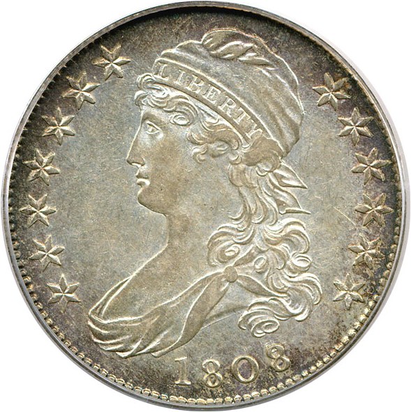image for: 1808/7 50c PCGS AU55