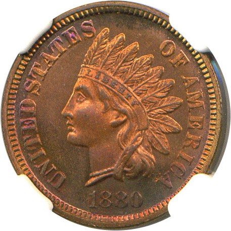 image for: 1880 1c NGC Proof 65 RB