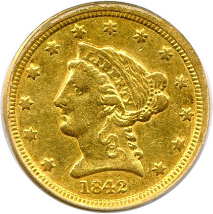 image for: 1842-C $2 1/2 PCGS/CAC XF45