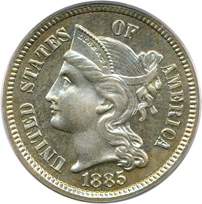 image for: 1885 3cN PCGS Proof 64