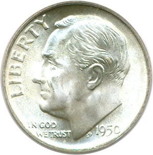 image for: 1950-S 10c PCGS MS67 FB