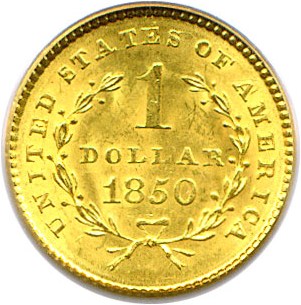image for: 1850 G$1 PCGS MS63
