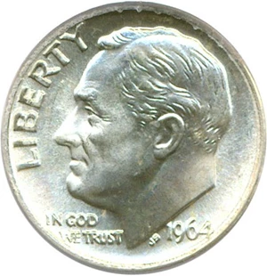 image for: 1964 10c PCGS MS67 FB