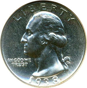 image for: 1938 25c NGC Proof 65