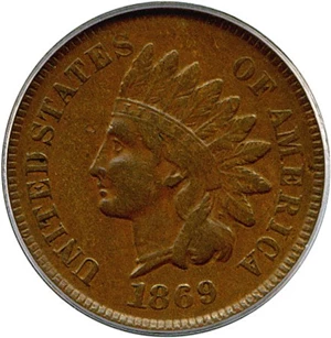 image for: 1869 1c PCGS VF25
