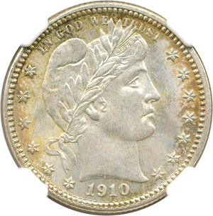 image for: 1910-D 25c NGC MS64