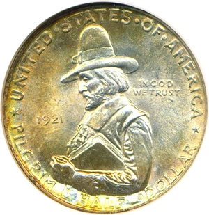 image for: 1921 Pilgrim 50c NGC MS65