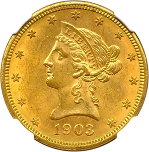 image for: 1903-O $10 NGC MS62