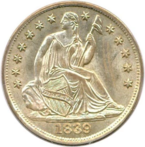 image for: 1839 No Drapery H10c PCGS MS65