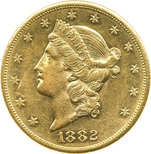 image for: 1882-CC $20 NGC AU55