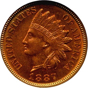 image for: 1887 1c NGC MS65 RD