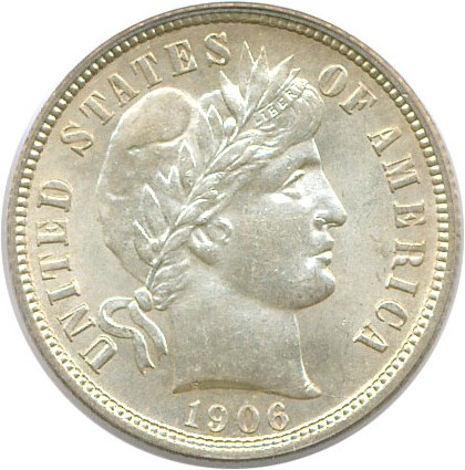 image for: 1906-S 10c PCGS MS64