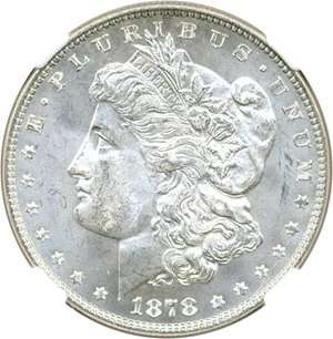 image for: 1878 7TF $1 NGC MS65 (VAM-82, Disconnected Leaf, B1-Reverse)