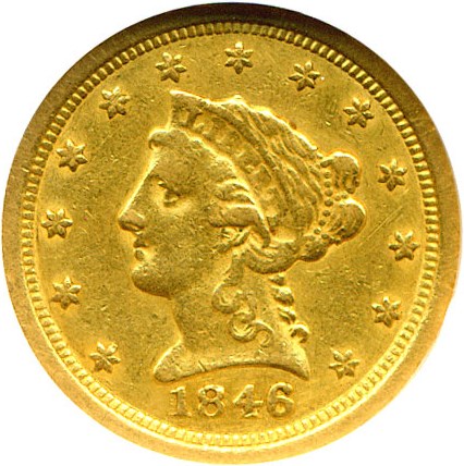 image for: 1846-O $2 1/2 NGC XF40