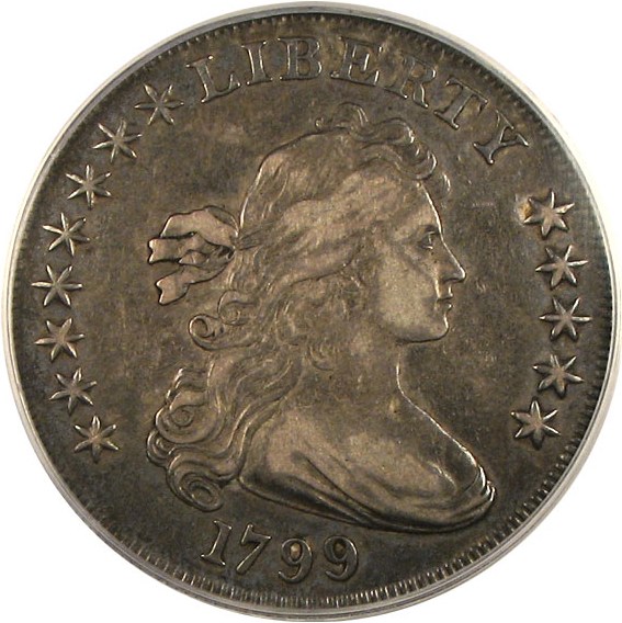 image for: 1799 $1 PCGS XF40  (8x5 Obv Stars)