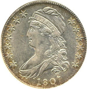 image for: 1807 Capped Bust 50c NGC AU55