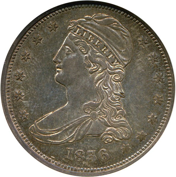 image for: 1836 Reeded Edge 50c NGC AU58