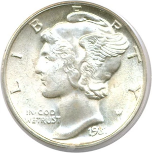 image for: 1931-D 10c PCGS MS65 FB
