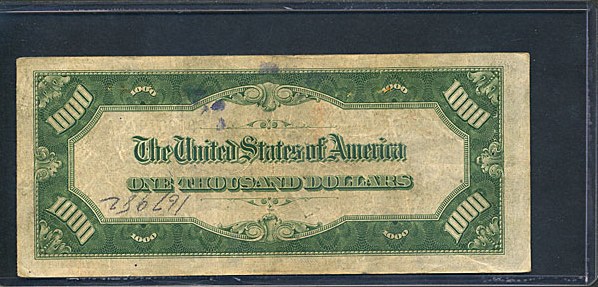 image for: Fr.2211B 1934 $1,000  Raw F-VF [B00366005A]