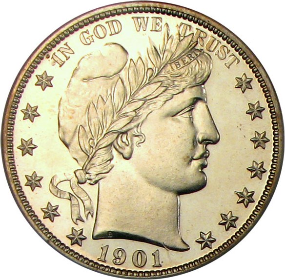 image for: 1901 50c PCGS/CAC Proof 66 Cameo