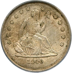 image for: 1840-O No Drapery 25c PCGS MS62
