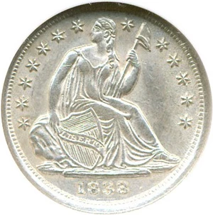 image for: 1838 H10c NGC MS63