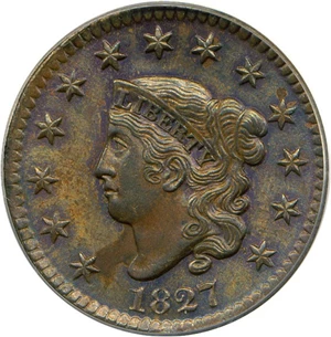 image for: 1827 1c PCGS MS63 BN