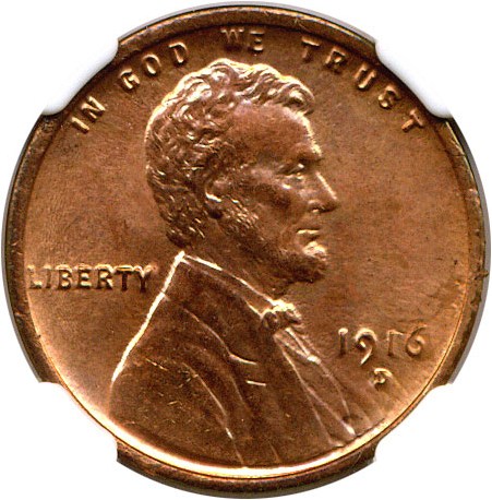 image for: 1916-D 1c NGC MS65 RD