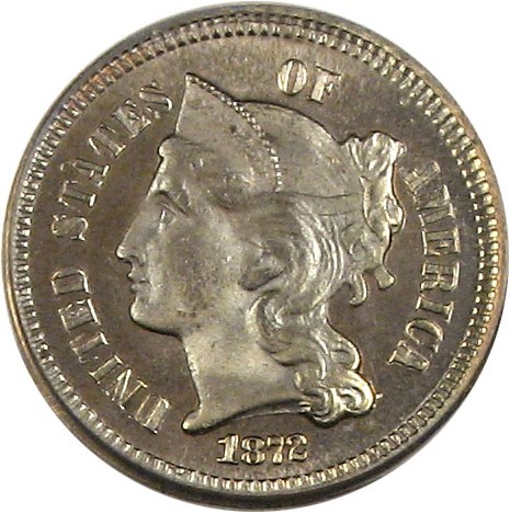image for: 1872 3cN PCGS/CAC Proof 66 *Color*