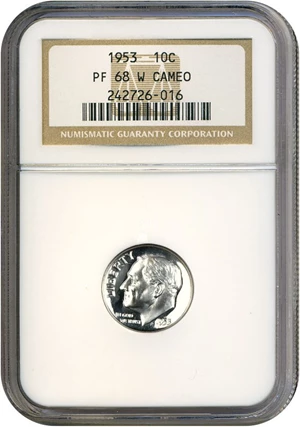 image for: 1953 10c NGC Proof 68 Cameo