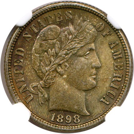 image for: 1898-O 10c NGC MS65